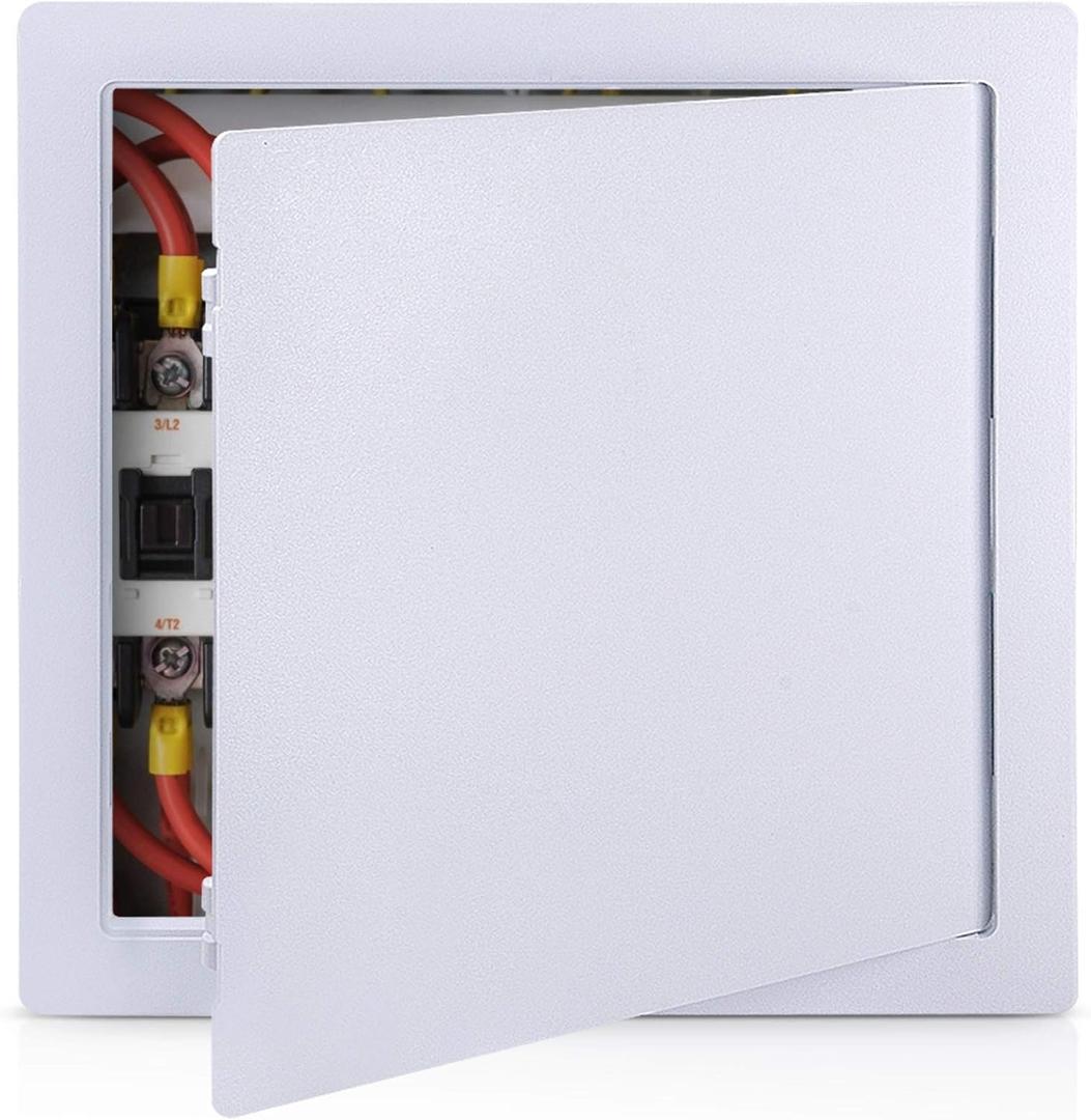 Plumbing Access Panel for Drywall 18 x 18 Inch Plastic Access Door Removable Wall Access Panel Ceiling Reinforced Hinged Durable White