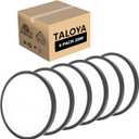 TALOYA Black 6 Pack Led Ceiling Fixture Flush Mount for Kitchen Living Room Garage Foyer, 3000K/3500K/4000K/5000K/6500K 5-in-1 CCT Selectable, 12 Inch 20W Ultra-Thin Surface Mounted Light Fixture