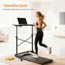 Treadmill Desk, Adjustable Height (28-49 Inch) Rolling Standing Desk with Wheels, Portable Laptop Table for Walking Pad, Spin Bike & Exercise Bike, 31x16 inch Mobile Workstation for Home Office
