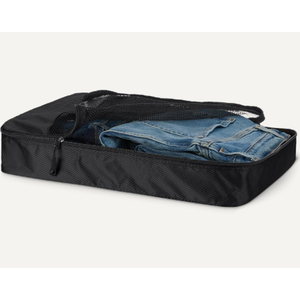 Amazon Essentials 12Piece Packing Cubes Travel Accessories Set, Luggage Organizer with Double Zipper, Mesh Top, 100% Polyester, Large, Black (Previously Amazon Basics)