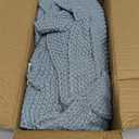Ink+Ivy Bree Knit Throw Blanket for Bed, Sofa, and Couch, Lightweight, Breathable, Soft & Cozy Summer Blanket, Throw (50 in x 60 in) Light Blue