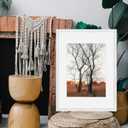 A2 Poster Frame,16.5x23.4 Natural Soild Wood White Picture Frames with Polished Plexiglass,Easy to Hang,Display Picture A2 without Mat or A3 with Mat for Wall Mounting Horizontally and Vertically