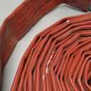 Gloxco 2" Red Heavy Duty Lay Flat Hose for Discharge or Backwash Water Transfer Applications, Reinforced PVC, 100' Length