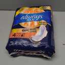 Always Maxi Overnight Pads with Wings for Women, Size 4, Overnight Absorbency, Unscented, 33 Count