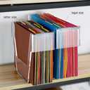 DINGHUO Hanging File Organizer, Letter Size Acrylic Hanging File Folder Frame, Portable File Holder Storage Rack for Desk Home Office or Cabinet - 1 Pack