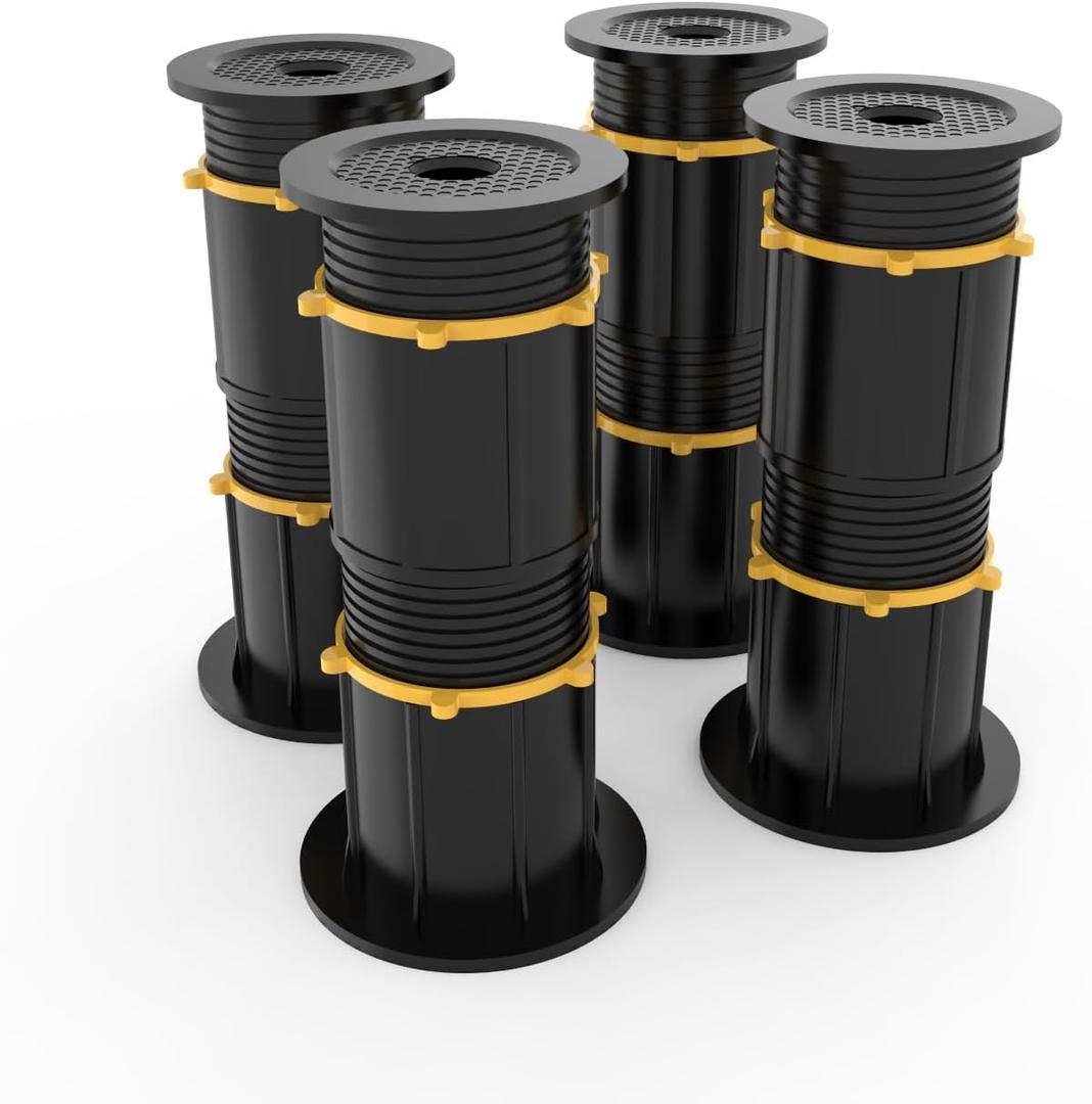 Upgraded 4-Pack Bed Support Legs, Adjustable Height Bed Frame Support Legs, Bed Legs Replacement for Bed Frame (8.3-13.4")