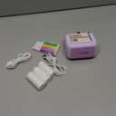 Instant Camera, Front Rear Dual Selfie Kids Camera with 1080P Videos, Holiday Birthday Gifts for Kids Age 3-12, Toddler Portable Travel Print Digital Camera Toy for 4 5 6 7 8 9 Year Boys Girls (Purple)