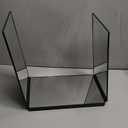 JUSRON 360 Viewing Angle Self Hair Cutting Mirror, Clear Anti-Fog HD Glass (Black Without LED Without Accessories)