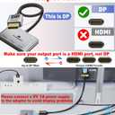 DisplayPort to HDMI Splitter for Multi Monitor Adapter, HDMI Splitter Extended Display 1 in 3 Out MST Hub (4K@60Hz) for Extended or Cloned Display Mode, DP to 3X HDMI Port with PC, NVIDIA AMD