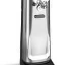 Davivy Extra-Tall Stainless Steel Electric Can Opener,Multifunctional Jar and Bottle Opener Knife Sharpener and Cord Storage (Black)