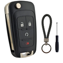 Key Fob Cover Case Replacement Fits for GMC Chevrolet Chevy Equinox Sonic Trax Terrain Keyless Entry Remote Control Car Key Fob Shell