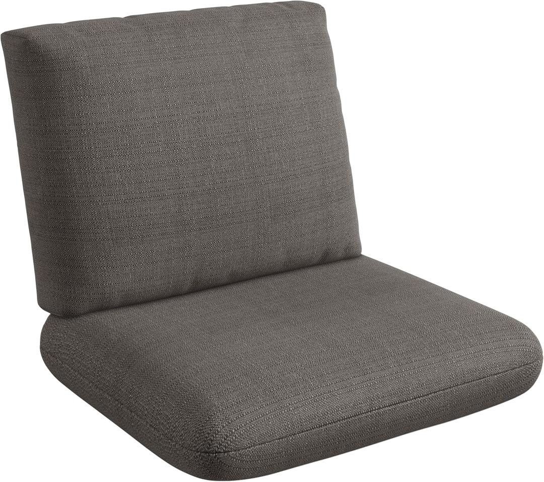 Codi Outdoor Deep Seat Cushion Set 24x24x4 Inch - Textured Linen Fabric, Waterproof, Fade Resistant, Stylish Chair Cushions Replacement for Patio Furniture, Grey