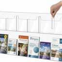 Sherr Acrylic Brochure Holder Wall Mount with Removable Dividers, Wide High Capacity Literature Display Stand for 4''x 9'', 8.5''x11'' Pamphlets, 26.7'' x 18'' for High-Traffic Lobbies Events