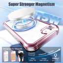 KPV for iPhone SE 2022/3rd/2020/2rd/8/7 Case,3in1/Compatible with MagSafe/with 2X Front Case Protection/Invisible Magnetic Ring Metal Stand/Shockproof Military-Grade Protection(V-Rose Gold,iPhone SE)