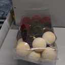 30pcs 6cm/2.4'' Velvet Xmas Balls Flocked Hanging Ornaments Christmas Decoration for Xmas Tree, Garland, Fireplace, Railing. Burgundy, Green, Brown, Beige (2.36" Velvet)