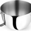 6QT Stainless Steel Mixer Bowl Compatible with Kitchenaid Stand Mixer, Kitchen Aid Mixing Replacement Bowl with Ergonomic Handle for 6QT Lift Mixer