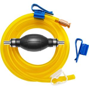 Gasoline Transfer Pump - Fuel Transfer Pump, Gas Pump Portable Hand Fuel Siphon Pump, Oil, Diesel, Water, Liquid, Fluid, High Flow 10 Ft Siphon Hose for Gasoline (Yellow)