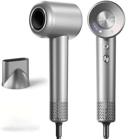 Hair Dryer, 160000 RPM High-Speed Ionic Blow Dryer with Magnetic Diffuser, Fast-Drying Hair Dryer for Women, 500M Negative Ions Frizz Control, Low-Noise Hairdryer for Home & Salon