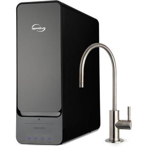 iSpring RO1000-BN Tankless Reverse Osmosis System, 1000 GPD Fast High Flow Under Sink Reverse Osmosis Water Filtration System, 2:1 Low Drain Ratio, TDS PFAS Reduction, Auto Flush, Filter Reminder, Set name: 1000 GPD RO + Brushed Nickel Faucet