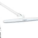 Task Lamp with Clamp, 23 Inch Lamp Head, Bright 182PCS LEDs,3 Color Temperatures, 4 Brightness Levels, Metal Swing Arm 20W 2200 Lumen Dimmable Led Desk Lamp (White, CCT)