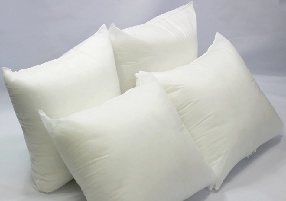 Set of 4 - 18 x 18 Premium Hypoallergenic Stuffer Pillow Insert, Square / White