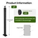 Stair Cable Railing Post 36" (35"X2"x2"), Angle Drilled Stainless Steel Deck Railing Post, Black Stair Angle Holes Deck Post for Staircase Cable Systems, Surface Mount Post Indoor Outdoor (1)