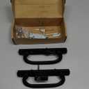 Offset Sliding Patio Door Handle Set with Mortise Lock & Keys | 45 Keyway | Fits 1-3/8" to 2" Doors | 3-15/16" Hole Spacing | Zinc Alloy | Non-Handed | Matte Black Diecast