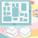 Weysat 2 Pcs 16 x 20 Inch Collage Picture Mat for 3 Sizes Photos or Pictures, 15 Opens Specialty Collage Mat with Rounded Corners for 3 x 2/5.8 x 3.8/4.8 x 6.8 Inch Pictures, Matting Only