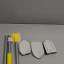 Lalafancy Baseboard Cleaner Tool with Long Handle 3 Reusable Cleaning Brush Pads, 52 Shower Wall Cleaner Scrubber Baseboard Duster for Bathroom Wall Floor Skirting Bathtub Window Scrubbing