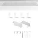 Baseboard Heater Covers with Left and Right Endcaps,Suit for Bathroom & Hydronic System for Replacing Old Cover Galvanized Steel Slip-On White (4ft)