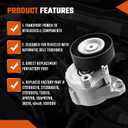 Belt Tensioner Assembly with Pulley Fit for Mercedes-Benz C230 C350 CLK350 CLS550 E550 GL450 ML350 R350 S550 SLK280, Fit for Dodge Sprinter 2500 3500, Replace# 2722000270, 2722000070