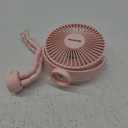 Gaiatop Mini Portable Stroller Fan, Battery Operated Small Clip on Fan, Detachable 3 Speed Rechargeable 360 Rotate Flexible Tripod Handheld Desk Cooling Fan for Car Seat Crib Treadmill Travel Pink