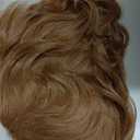 Miss U Hair Shaggy Wig Men Short Wavy Brown Wig Halloween Cosplay 60s 70s Male Rocker Costume Hair (2 Piece Set)