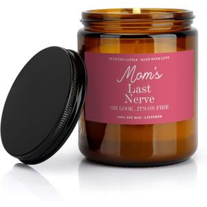 Gifts for Mom from Son Lavender Scented Candles Birthday Gifts for Mom from Daughter Son Mother's Day Gift for Moms Birthday Gift Best Moms Christmas Thanksgiving Mom's Last Nerve