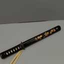 SV Hand Forged Mini Samurai Sword Katana Tanto Japanese Small Samurai Short Sword Full Tang Sharp 16.53 Inch (Black, Type A)