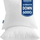 MIULEE Set of 2 Throw Pillow Inserts 20x20 Inches, 100% Virgin Filling Nonwoven Pillow Inserts for Couch Sofa Living Room