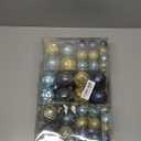 100ct Blue and Gold Christmas Ornaments Set, Shatterproof Xmas Tree Ornaments Decorations Collection, Hanging Plastic Christmas Balls for Holiday Party Wedding (Blue&Gold)