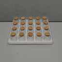 Dicunoy 20 PCS Glass Favor Jars with Cork Lids, 2 OZ Mini Square Vials Bottles for Herb Storage, Small Spice Containers for Tea, Jelly, Candy, Wedding & Party Favors, DIY Crafts