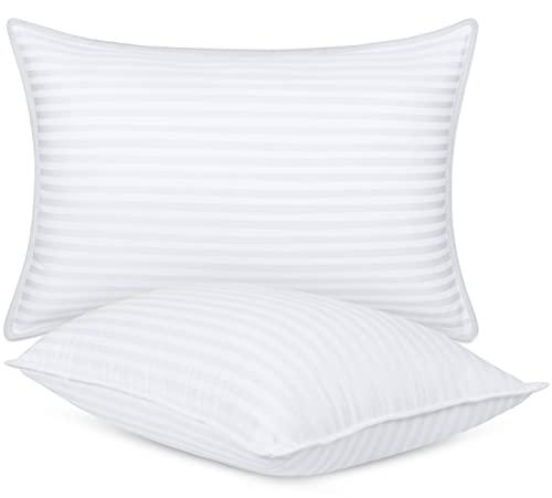 Utopia Bedding (2 Pack Premium Plush Pillow - Fiber Filled Bed Pillows - Queen Size 20 x 28 Inches - Cotton Pillows for Sleeping - Fluffy and Soft Pillows