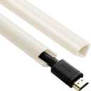 136in Corner Cable Concealer, Corner Cord Hider for One Cord, Wire Covers for Cords, Paintable Corner Cord Cover, Cable Management Channel Cable Raceway for Wall, Floor Baseboard, Ceiling - 8 X L17in (Beige)