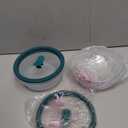 Anyday 2-Pack (2-Cup) Glass Food Storage Set with Glass Lids | Plastic-Free Frosted Meal Prep Bowls | Stackable Airtight Storage Container Set with Vented Silicone Lid for Microwave-Safe Reheating