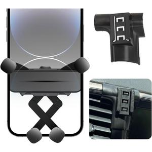 Car Phone Holder for Jeep Grand Cherokee, Compatible with iPhone and All Smartphones, Easy Operation, Auto Lock, Fits 2014-2018 Models, Black