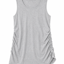 3-Pack Women’s Sleeveless Ruched Tunic Tops, XL, White/Black/Grey