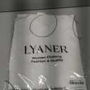 LYANER Women's Casual Shirt Dress Collar V Neck Button Down Loose Long Sleeve Mini Dresses, Large