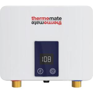 Tankless Water Heater Electric 120V, ThermoMate 3500W Small On Demand Instant Hot Water Heater with Temperature Display for Kitchen Bathroom Sink Faucet, ETL Certified, White