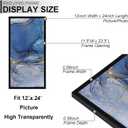 Fxojyvo 12x24 Picture Frame, Black Frame for 12 x 24 Inch Picture Poster Photo, Light Weight and High Transparent 12 by 24 Frame for Wall - 1 Pack/Black/12 x24