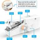 Handheld Sewing Machine,Mini Electric Hand-held Cordless Portable Sewing Machine for Beginners,Easy to Use and Fast Stitch Suitable for DIY,Clothes,Home,Travel (Off White)