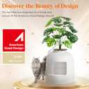 Lifewit Cat Litter Box, Hidden Enclosure Litter Tray with Odor Control & Carbon Filter in Living Room, Bedroom, Corner with Faux Plant& Plastic Scoop, 48 x 120 cm/19x47, White