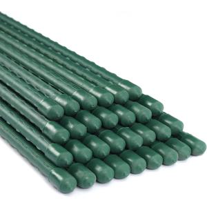 Garden Stakes 55 Inches Steel Plant Stakes Tomato Stakes Garden Poles Pack of 25