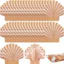 Kolldenn 50 Sets Seashell Bags Bachelorette Recovery Kit Bags Seashell Stand Pouch Beach Wedding Welcome Gift Pouch for Bridal Shower, Mermaid Party, Toast on The Coast, Girl's Trip, Birthday Party